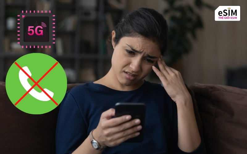 eSIM du lịch chỉ cung cấp dữ liệu Internet, không gắn số điện thoại nên không nghe gọi.